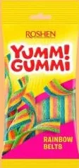 Цукерки желейні Yummi Gummi Reinbow Belts Roshen, 70 г; умова на обкладинці: для учасників ЇМО