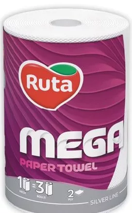 Ruta, рушник паперовий Mega, 2-шаровий, 1 шт./уп.; 15–21.10.2026