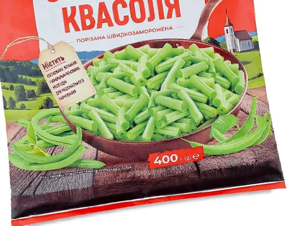 Квасоля стручкова Шеф-Кухар порізана швидкозаморожена, 400 г; 14–27.10.2026