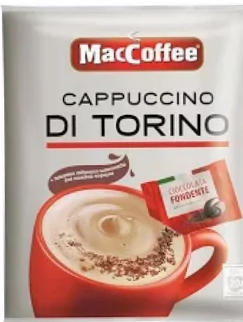 Напій кавовий MacCoffee Cappuccino Di Torino 3в1, темний шоколад/солона карамель, 25 г; 14–27.10.2026