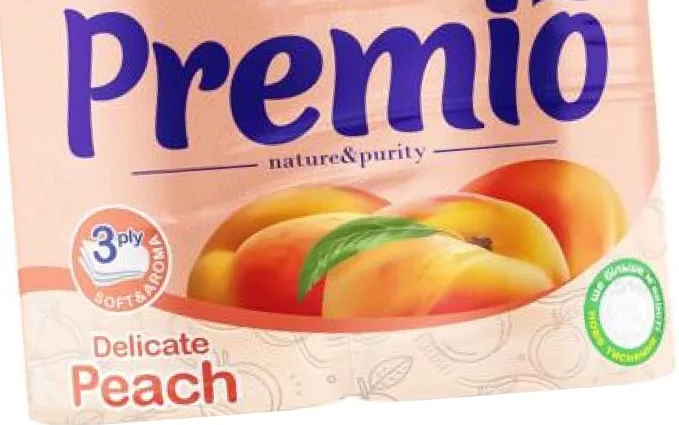 Туалетний папір Диво Premio Aroma Peach/Natural, 3-шаровий, 4 шт.; 14–27.10.2026