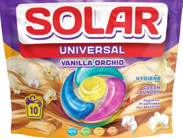 Капсули для прання Solar Universal Vanilla Orchid, 10 шт.; 14–27.10.2026