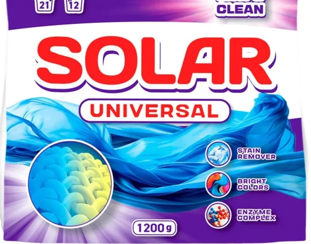 Пральний порошок Solar Universal, 1,2 кг; 14–27.10.2026