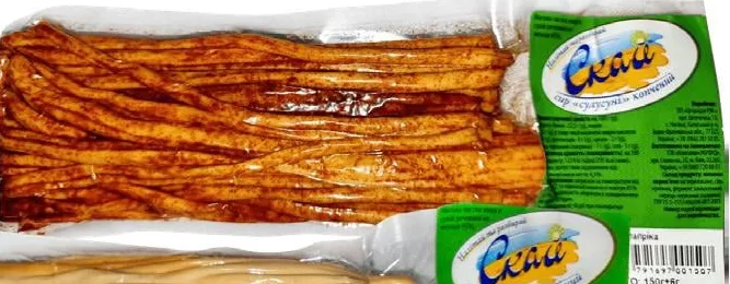 Сир Скай Сулугуні, 45%, копчений / соломка / паличка, 100 г; 15–21.10.2026