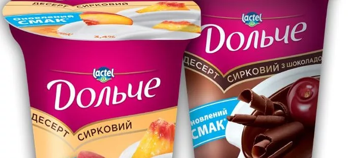 Дольче, десерт сирковий 3,4% в асортименті, 280 г або 300 г; ціна від; позначка «15%»; 15–21.10.2026