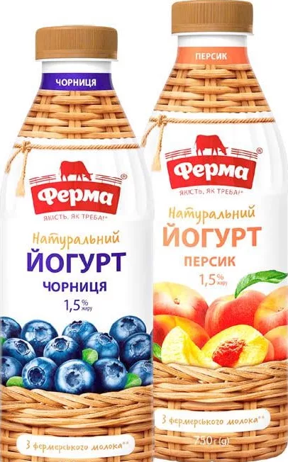 Ферма, йогурт в асортименті, 750 г; позначка «15%»; 15–21.10.2026