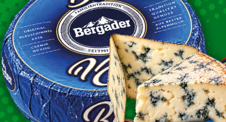 Bergader, сир Блу 45%, 100 г; Німеччина; 08–21.10.2026