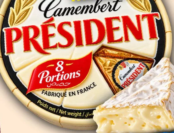 Président, сир Камамбер 45%, 250 г, 8 порцій; Франція; 08–21.10.2026