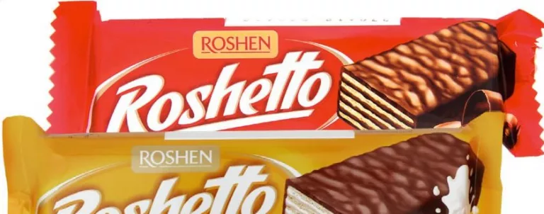 Roshen, вафлі або печиво Roshetto в асортименті, 34 г; позначка «15%»; 15–21.10.2026