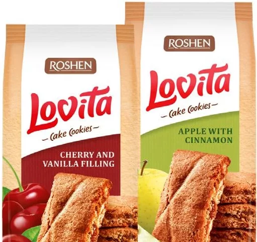 Roshen, печиво здобне Lovita в асортименті, 168 г; позначка «15%»; 15–21.10.2026