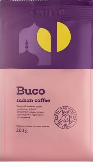 Buco, кава мелена Рецепт Індії або Рецепт Колумбії, 200 г; ціна від; позначка «15%»; 15–21.10.2026