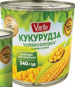 Горошок / кукурудза консервовані Варто, 340 / 420 г; ціна від; 15%; 15–21.10.2026