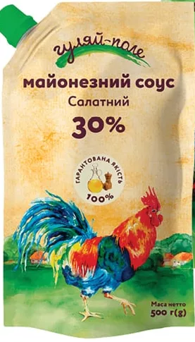 Майонез Гуляй-поле 30–67%, в асортименті, 500 г; ціна від; 15%; 15–21.10.2026