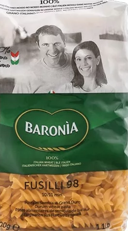 Макаронні вироби Baronia, в асортименті, 500 г; 15–21.10.2026