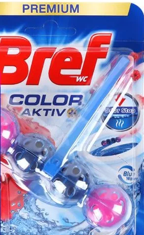 Туалетний блок підвісний Bref Квіткова свіжість / Евкаліпт, 50 г; 15–21.10.2026