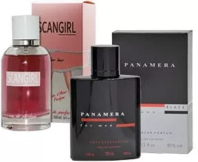 COTE D’AZUR PARFUM SCAN GIRL парфумована вода жіноча та PANAMERA BLACK парфумована вода чоловіча, 100 мл