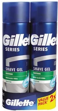 GILLETTE Series гель для гоління для чутливої шкіри, 2×200 мл