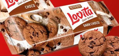 Печиво Roshen Lovita Choco/Dark Choco 150 г; не більше 6 одиниць в одному чеку