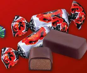 Цукерки Roshen Червоний Мак вагові 100 г; не більше 6 одиниць в одному чеку