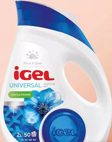 IGEL Гель для прання Universal, 2 л; не більше 6 одиниць товару в одному чеку