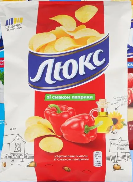 ЛЮКС Чипси картопляні в асортименті, 125 г; попередня ціна до 81 грн
