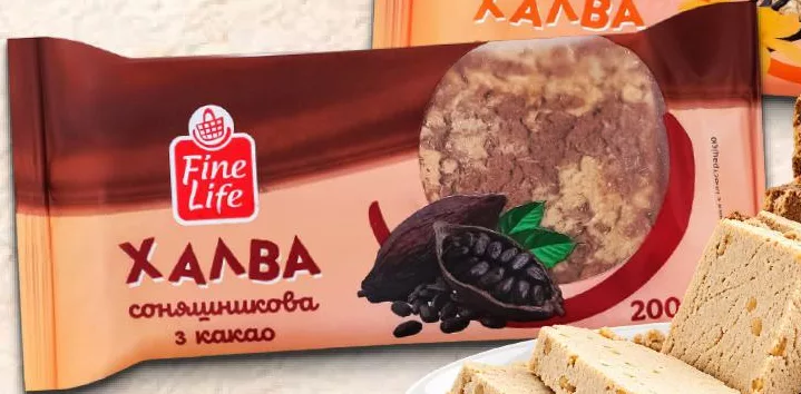 Fine Life Халва 200 г, ваніль/арахіс/какао; ціна від; за 1 упаковку