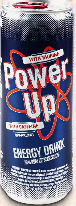POWER UP енергетичний напій, 0,25 л; від 3 шт., ціна за одиницю