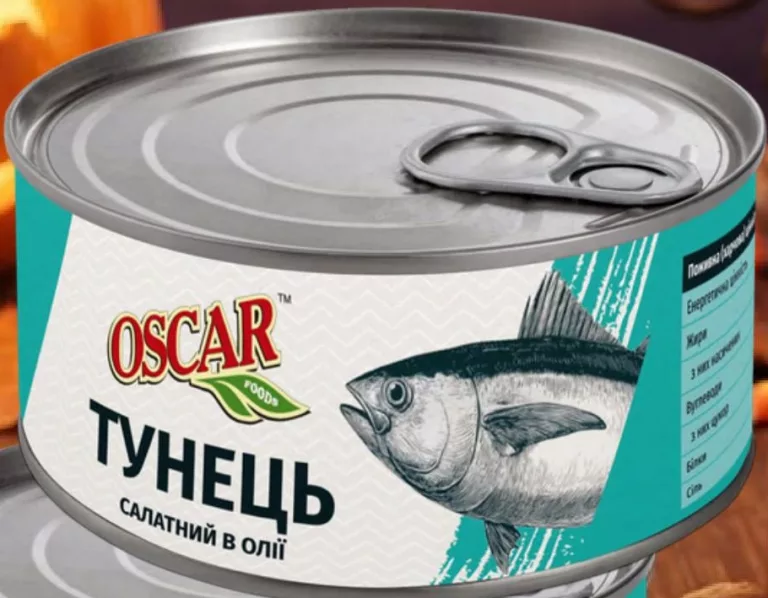 Тунець салатний в олії / у власному соку Oscar, 140 г; за 1 шт.