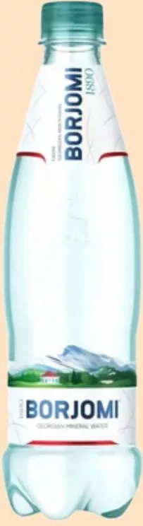 Вода мінеральна сильногазована Borjomi, 0,5 л; за 1 шт.
