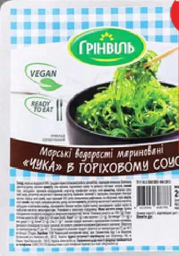 Водорості морські чука в горіховому соусі мариновані Грінвіль, 200 г