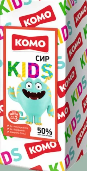 Комо Сир Kids напівтвердий 50%, 100 г