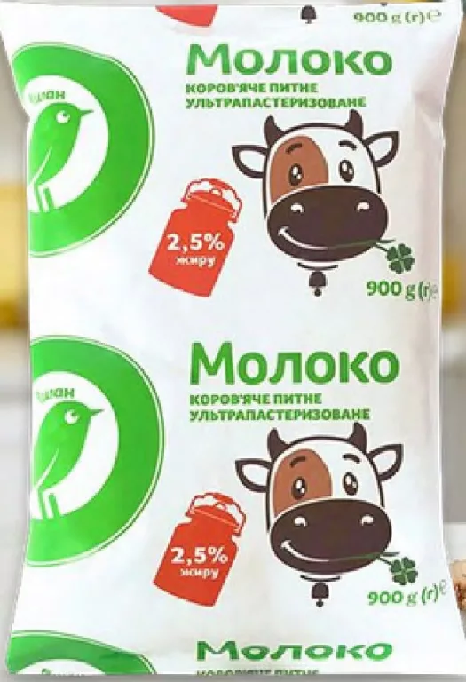 Auchan Молоко 2,5%, 0,9 л