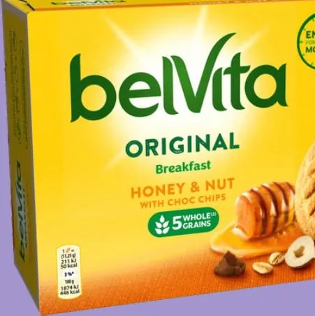 Belvita Печиво з медом та горіхами, 225 г