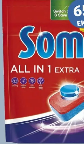 Таблетки для посудомийної машини Somat All in 1 Extra, 85 шт.
