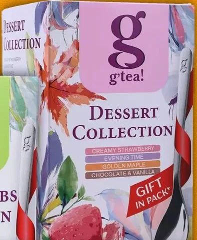 Ceai negru Grace / g’tea!, colecția de deserturi sau fructe, 20 × 1,5 g. Reducere de până la 52%. Doar pentru membrii VARUS PERFECT: card de fidelitate sau aplicație cu numărul de client activat. Valabil 22–28.10.2026.