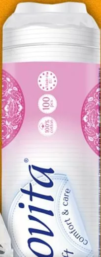 Produse din bumbac Novita, diverse sortimente, 100–300 buc. Preț de la 18 UAH/pachet. Doar pentru membrii VARUS PERFECT: card de fidelitate sau aplicație cu numărul de client activat. Valabil 22–28.10.2026.