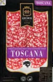 Ковбаса Gremio de la Carne «Тоскана», сирокопчена, вищий ґатунок, нарізка, 75 г; Акція 27.10–02.11.2026
