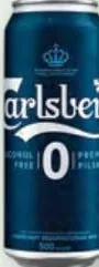 Пиво Carlsberg світле безалкогольне, банка 0,5 л; Акція 27.10–02.11.2026