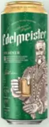 Пиво Edelmeister Pilsener світле пастеризоване 4,5%, банка 0,5 л; Акція 27.10–02.11.2026