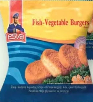 Бургери рибні з овочами Esva, заморожені, 365 г