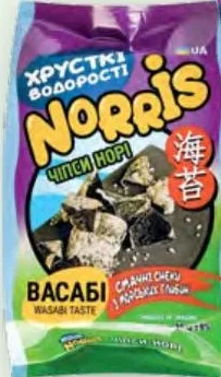 Норі чіпси Norris з васабі / сіллю, 25 г