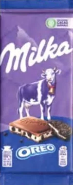 Шоколад Milka малина-крем 90 г / з круглим печивом Oreo молочний 92 г / Oreo молочний 100 г / молочний з цілим лісовим горіхом 90 г; ціна від 69,90 грн, стара від 93,90 грн