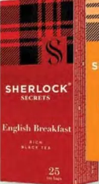 Чай Sherlock Secrets English Breakfast / Pure Ceylon / Earl Grey чорний, 25×2 г