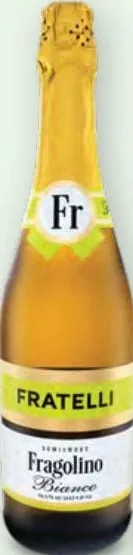 Напій винний Fratelli Fragolino Bianco білий / Rosso червоний, напівсолодкий газований, 6,0–6,9%, 0,75 л