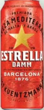 Пиво Estrella Damm Barcelona світле 4,6%, банка 0,5 л