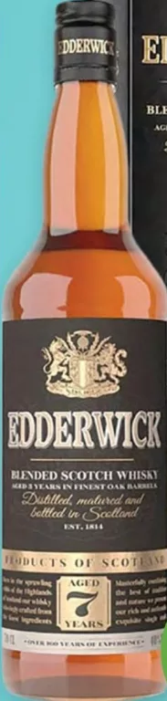Віскі Edderwick 7 років купажований 40%, подарункова упаковка 0,7 л