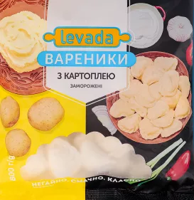 Вареники з картоплею Левада, 800 г; ЛотОК, Київ і Київська область; 26.10–08.11.2026, за наявності акційного товару; ціна з ПДВ