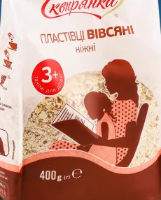 Пластівці вівсяні ніжні Сквирянка, 400 г; 26.10–08.11.2026, ЛотОК у Києві та Київській області, за наявності акційного товару, ціна з ПДВ