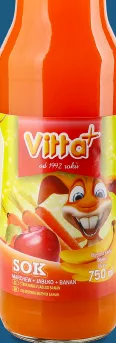 Сік морква+яблуко+банан VITTA+, 750 мл; 26.10–08.11.2026, ЛотОК у Києві та Київській області, за наявності акційного товару, ціна з ПДВ