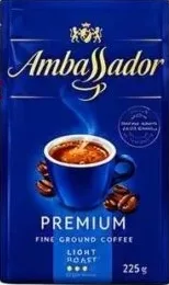 Кава Ambassador Premium смажена мелена, 225 г — Акція 28.10–03.11.2026 лише в АТБ-Маркет за наявності товару; знижки не сумуються.